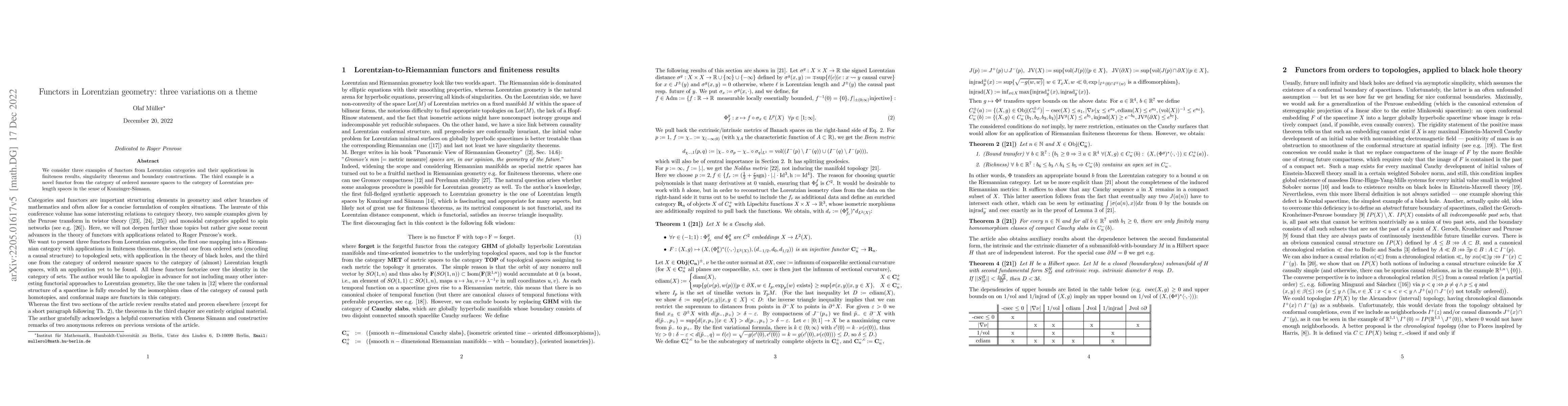 Thumbnail for Functors in Lorentzian geometry -- three variations on a theme