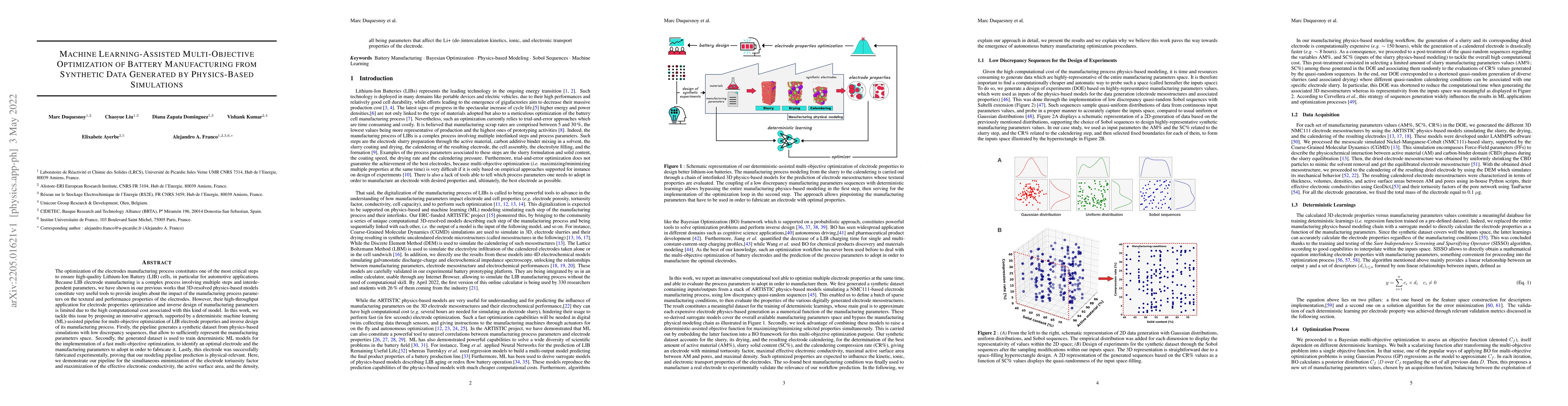 Thumbnail for Machine Learning-Assisted Multi-Objective Optimization of Battery
  Manufacturing from Synthetic Data Generated by Physics-Based Simulations