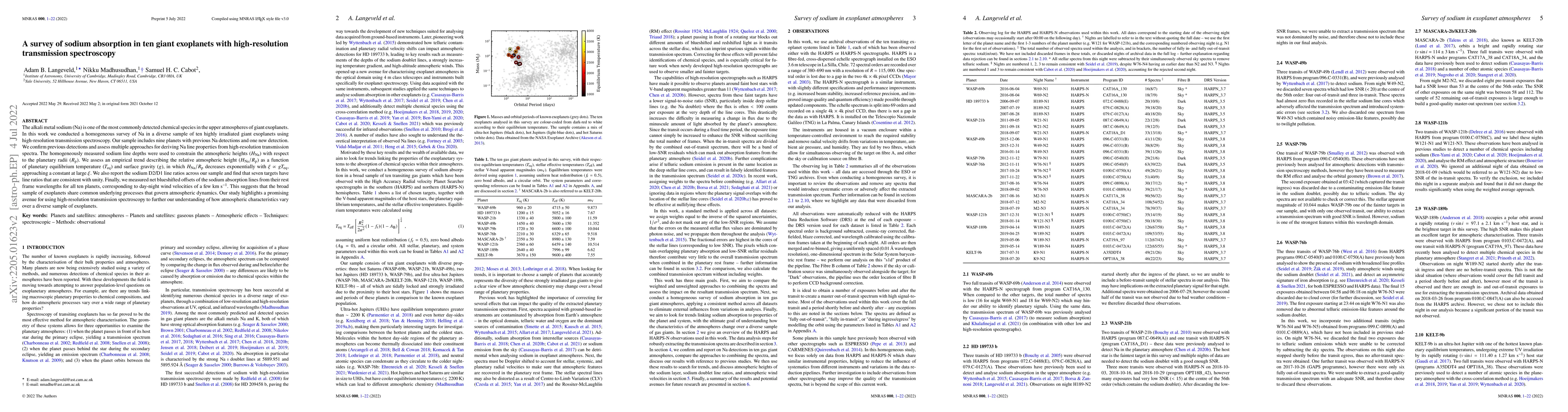 Thumbnail for A survey of sodium absorption in ten giant exoplanets with
  high-resolution transmission spectroscopy