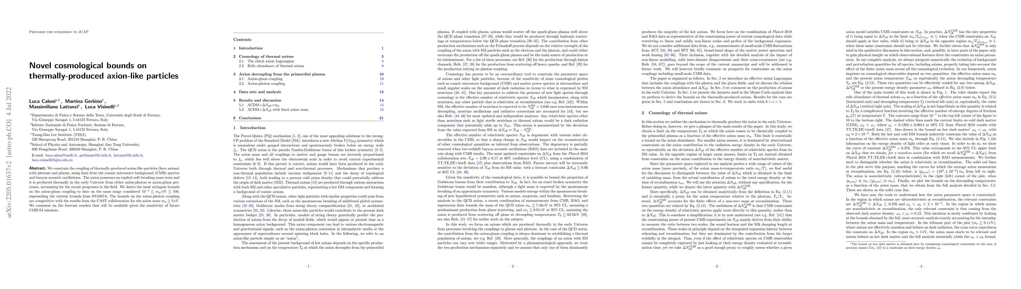 Thumbnail for Novel cosmological bounds on thermally-produced axion-like particles