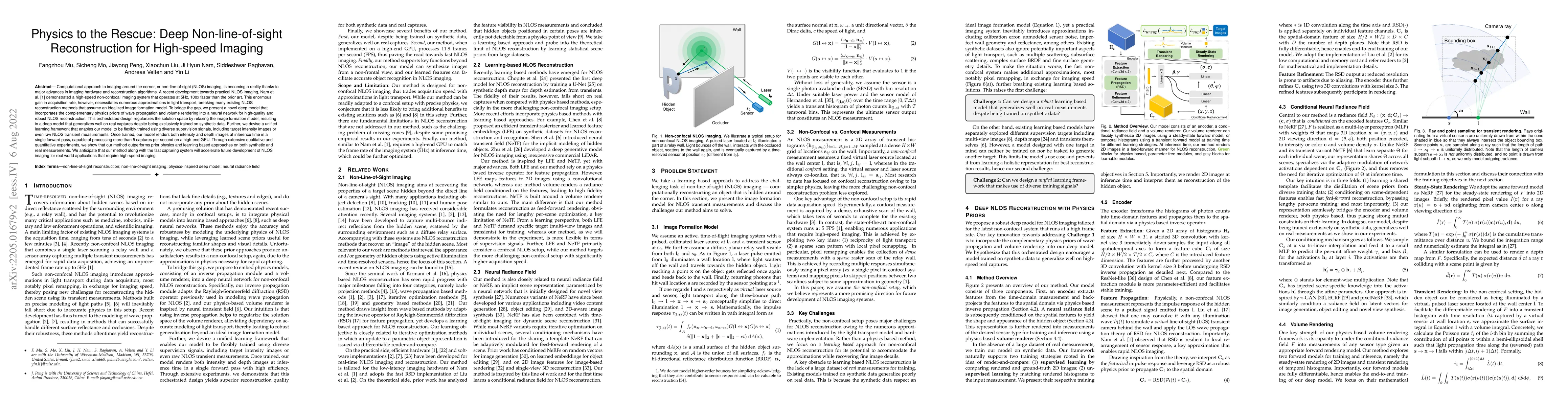 Thumbnail for Physics to the Rescue: Deep Non-line-of-sight Reconstruction for
  High-speed Imaging