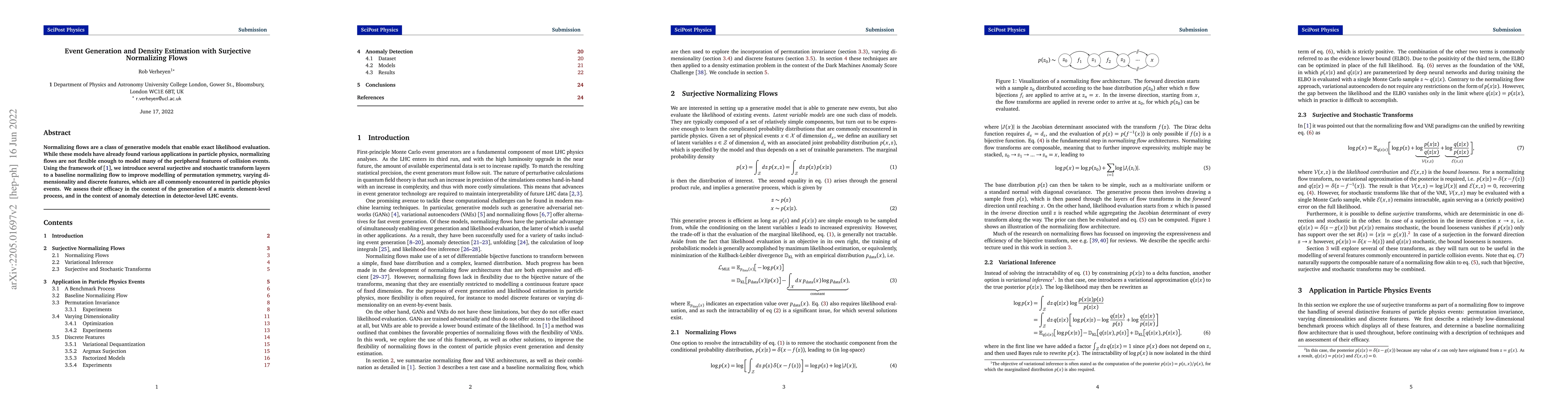 Thumbnail for Event Generation and Density Estimation with Surjective Normalizing
  Flows