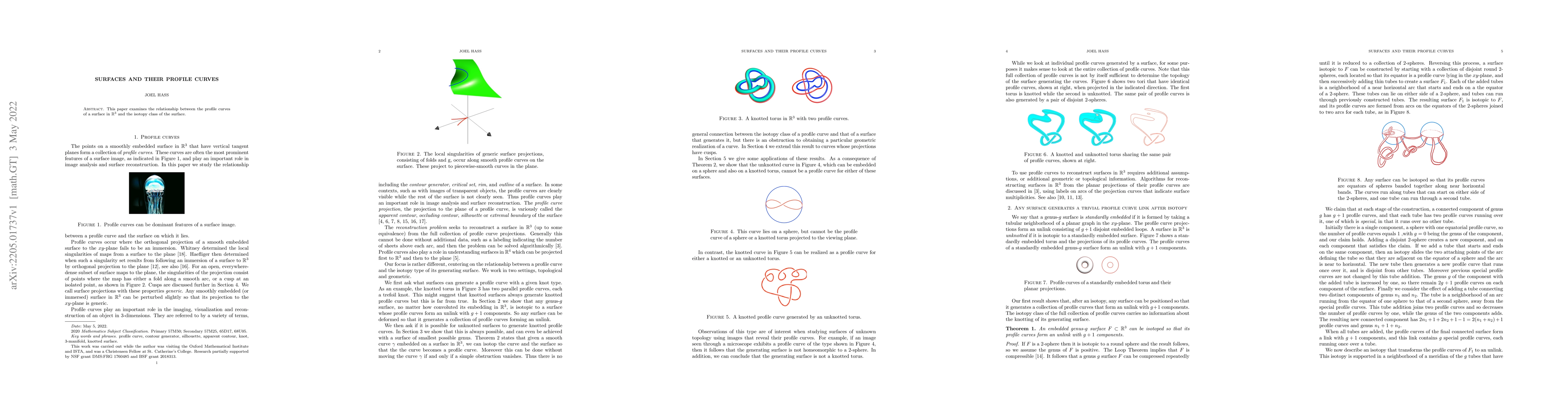 Thumbnail for Surfaces and their Profile Curves