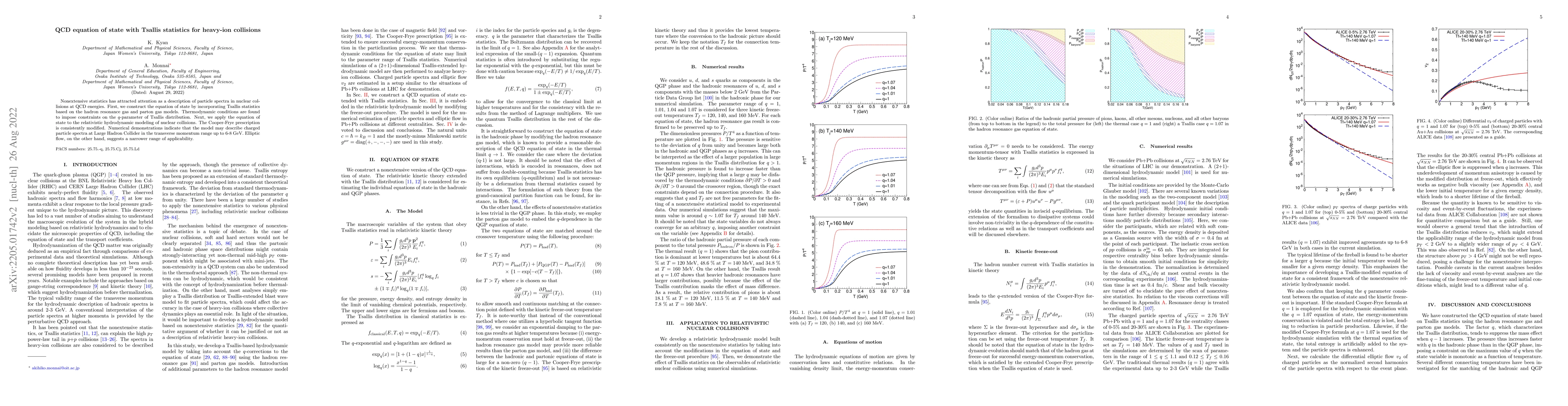 Thumbnail for QCD equation of state with Tsallis statistics for heavy-ion collisions