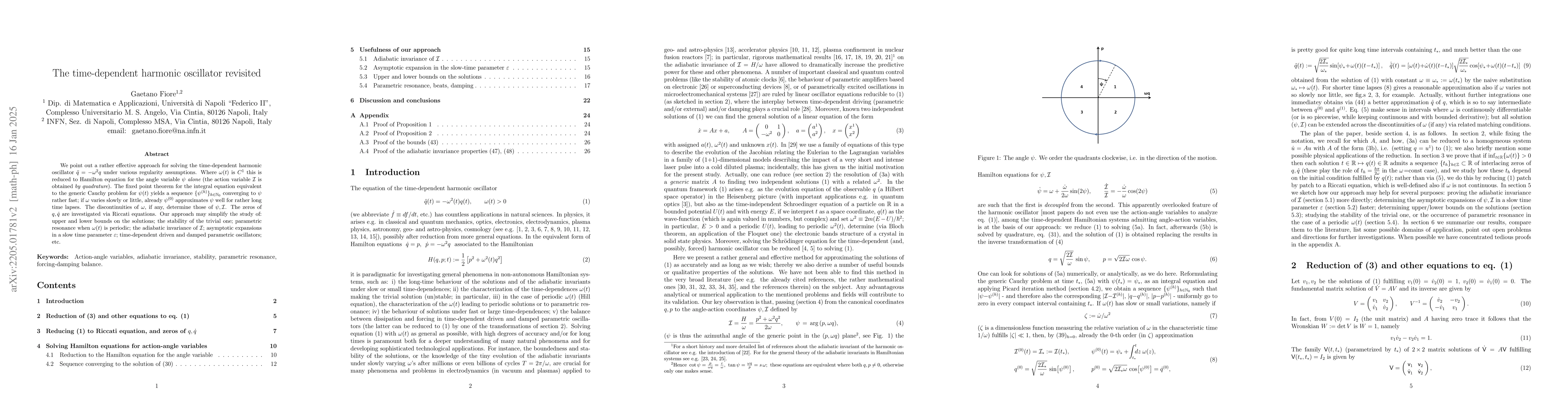 Thumbnail for The time-dependent harmonic oscillator revisited