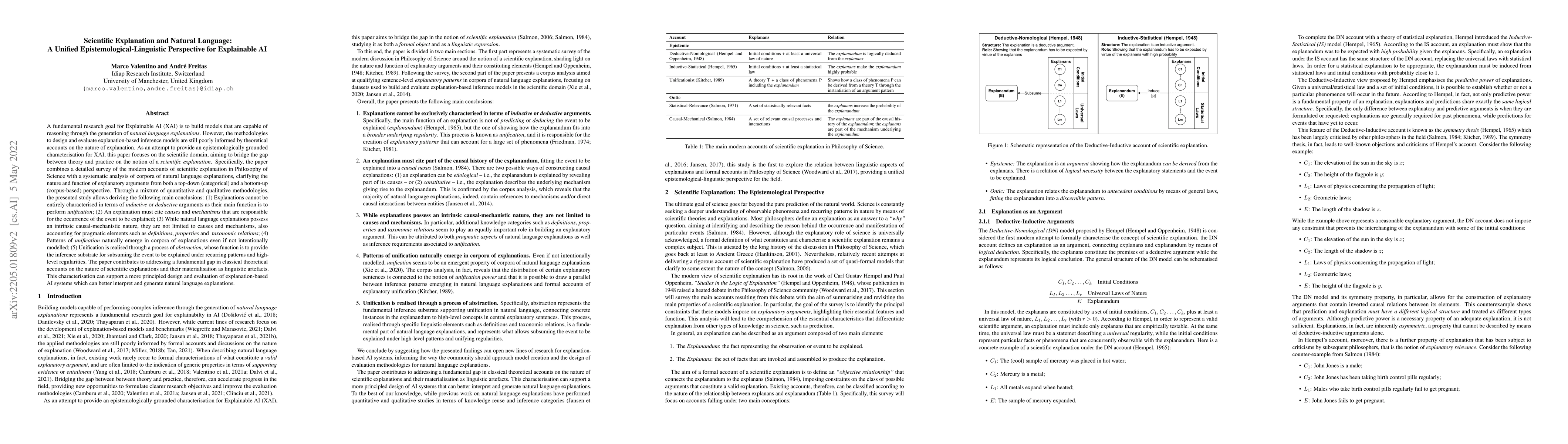 Thumbnail for Scientific Explanation and Natural Language: A Unified
  Epistemological-Linguistic Perspective for Explainable AI