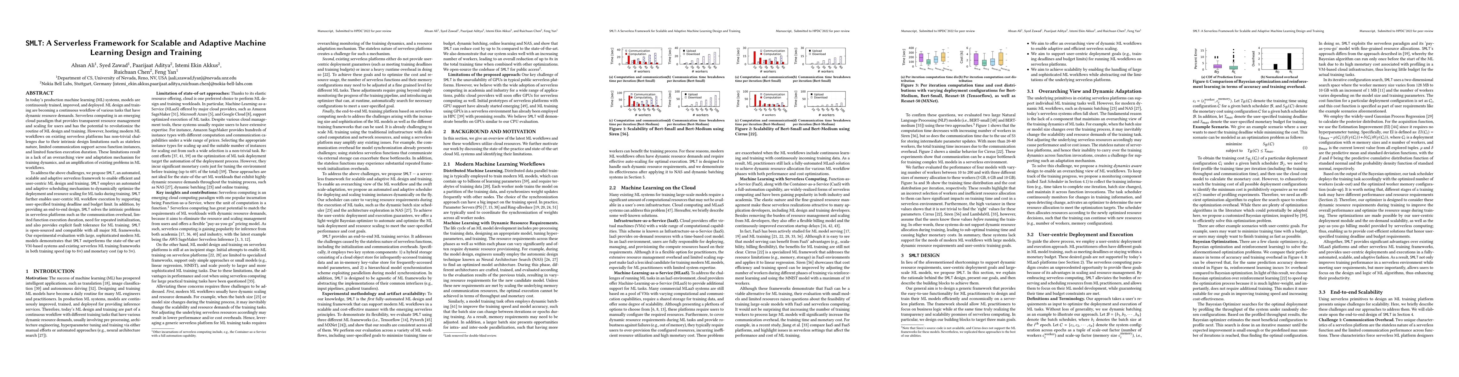 Thumbnail for SMLT: A Serverless Framework for Scalable and Adaptive Machine Learning
  Design and Training