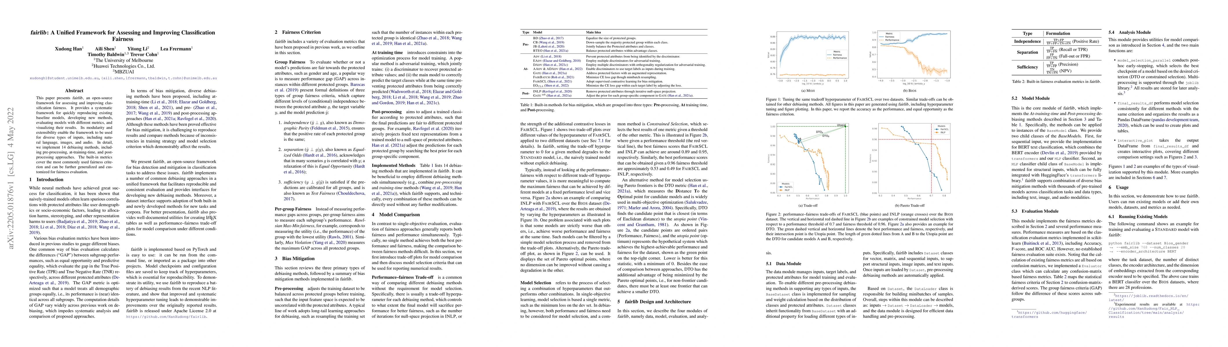 Thumbnail for fairlib: A Unified Framework for Assessing and Improving Classification
  Fairness