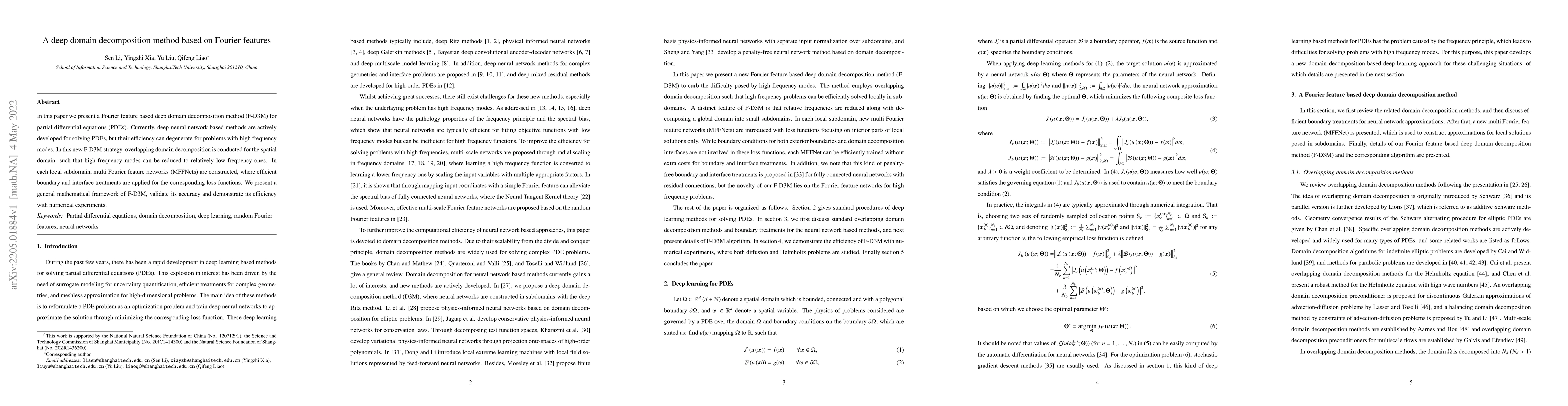 Thumbnail for A deep domain decomposition method based on Fourier features
