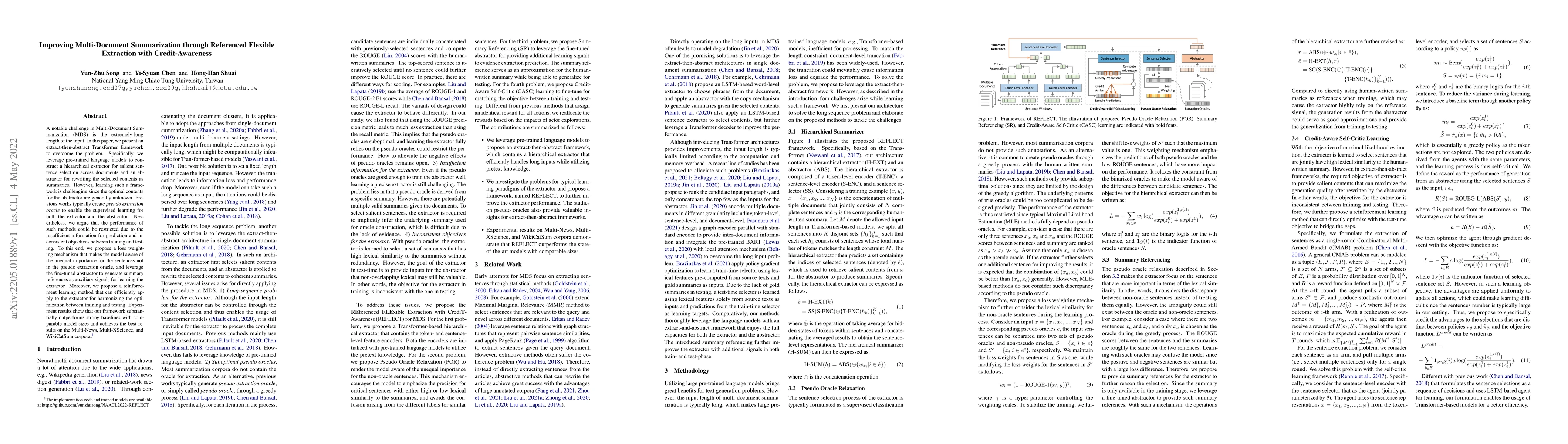 Thumbnail for Improving Multi-Document Summarization through Referenced Flexible
  Extraction with Credit-Awareness