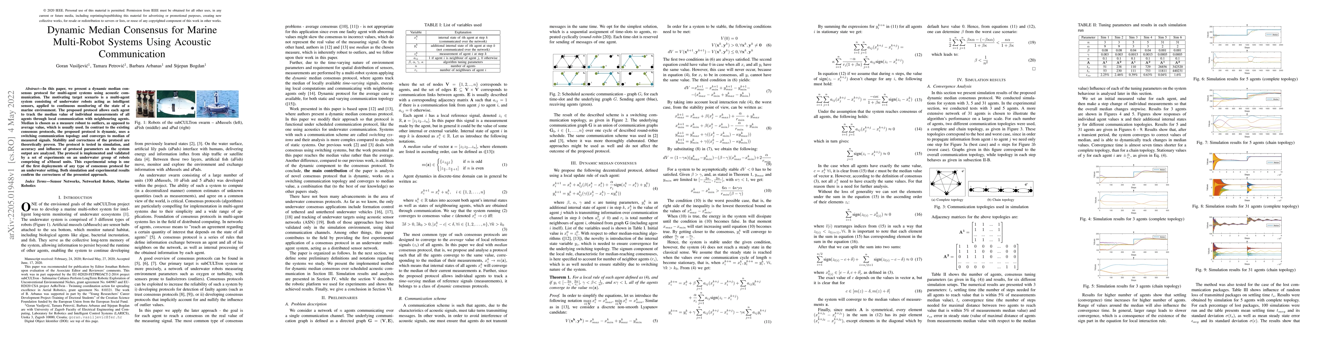 Thumbnail for Dynamic Median Consensus for Marine Multi-Robot Systems Using Acoustic
  Communication