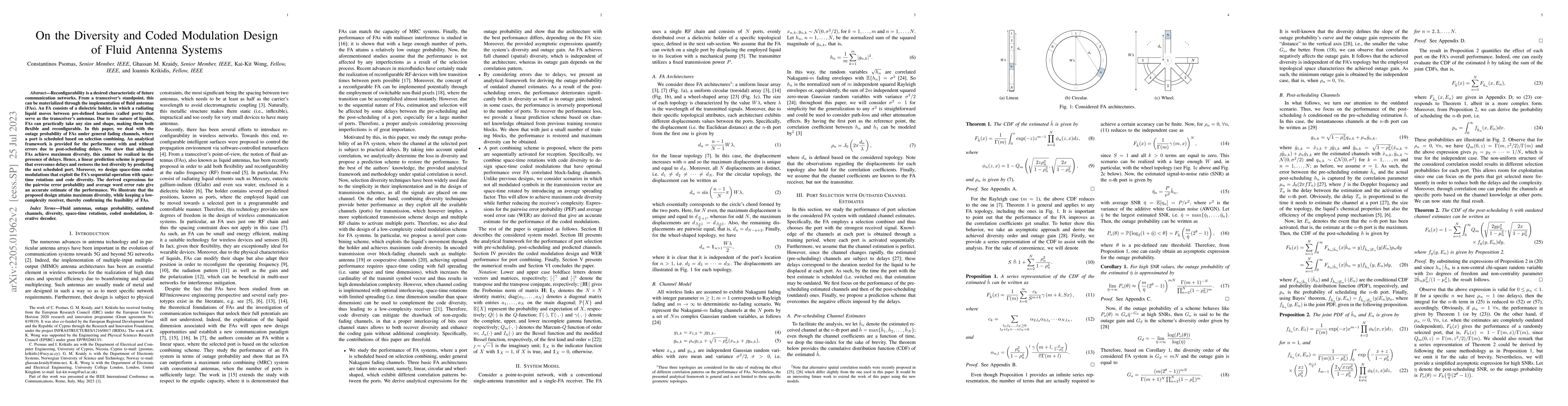 Thumbnail for On the Diversity and Coded Modulation Design of Fluid Antenna Systems