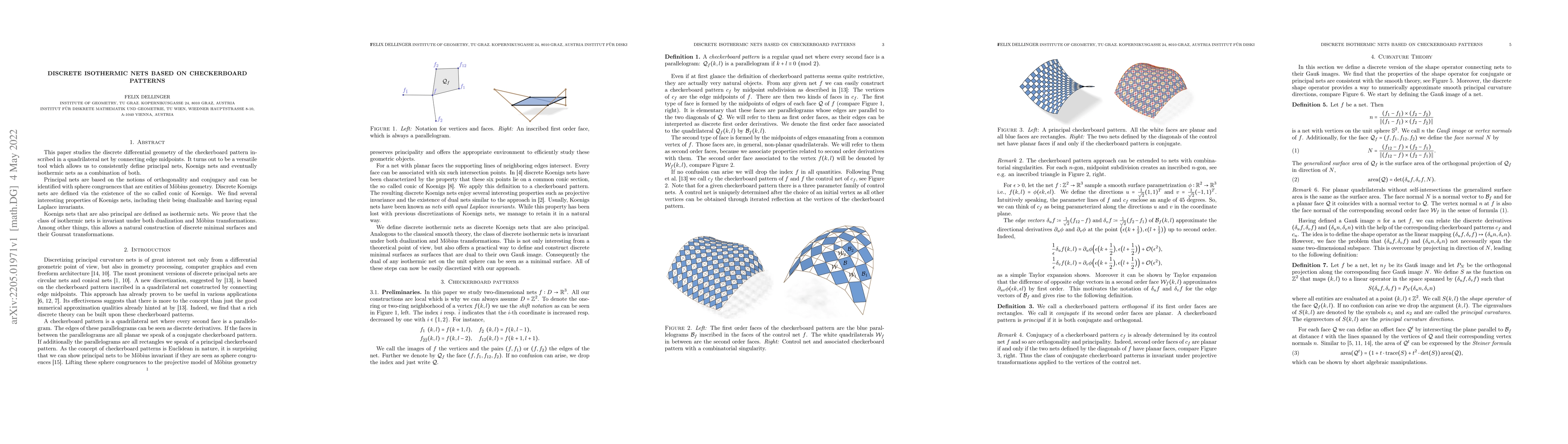 Thumbnail for Discrete Isothermic Nets Based on Checkerboard Patterns