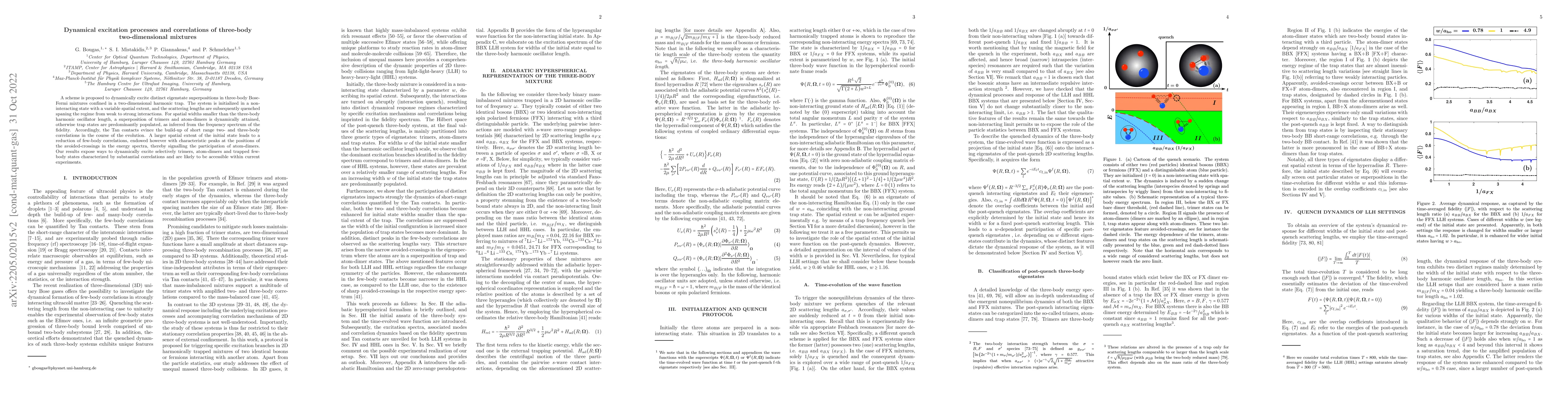 Thumbnail for Dynamical excitation processes and correlations of three-body
  two-dimensional mixtures