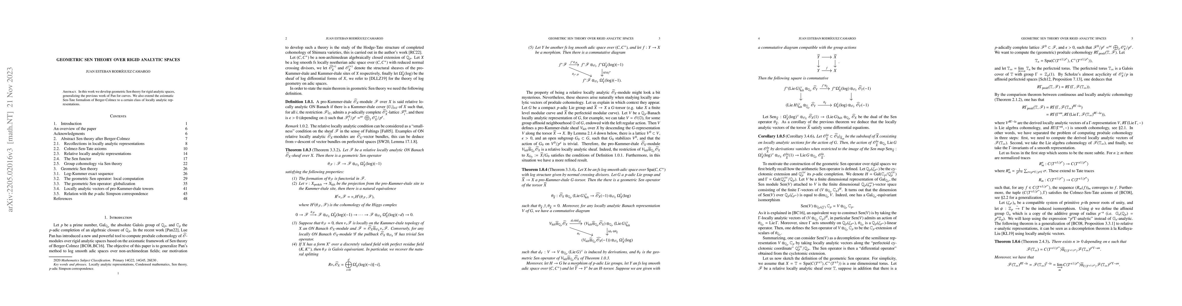 Thumbnail for Geometric Sen theory over rigid analytic spaces