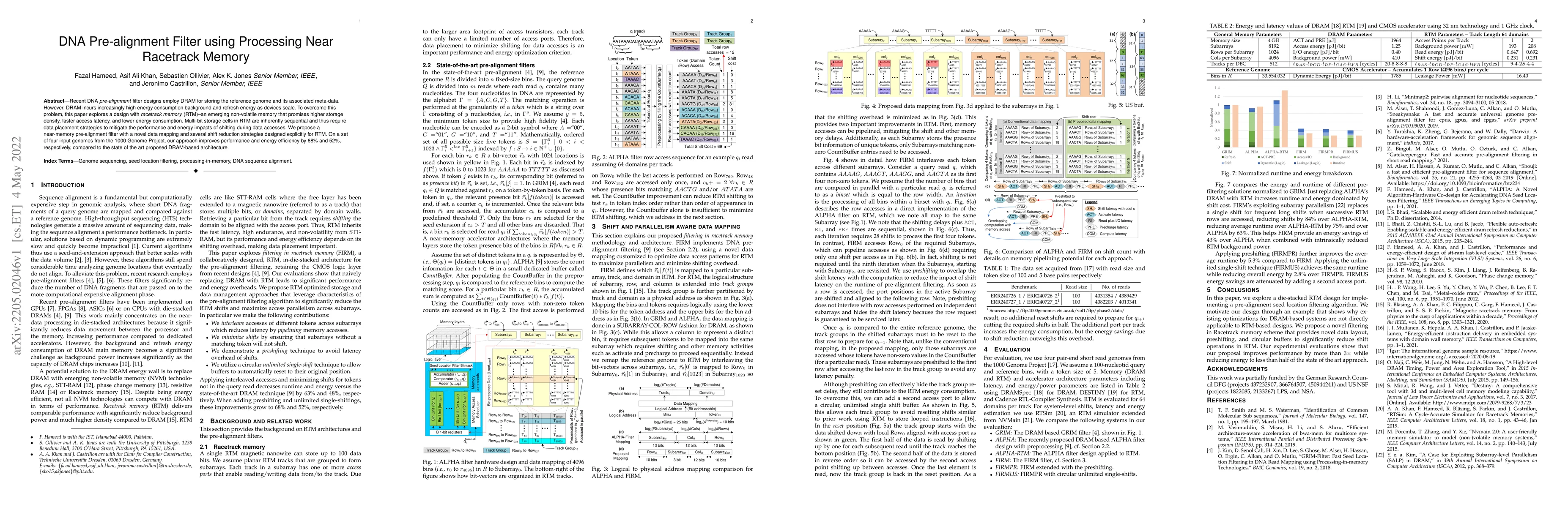 Thumbnail for DNA Pre-alignment Filter using Processing Near Racetrack Memory