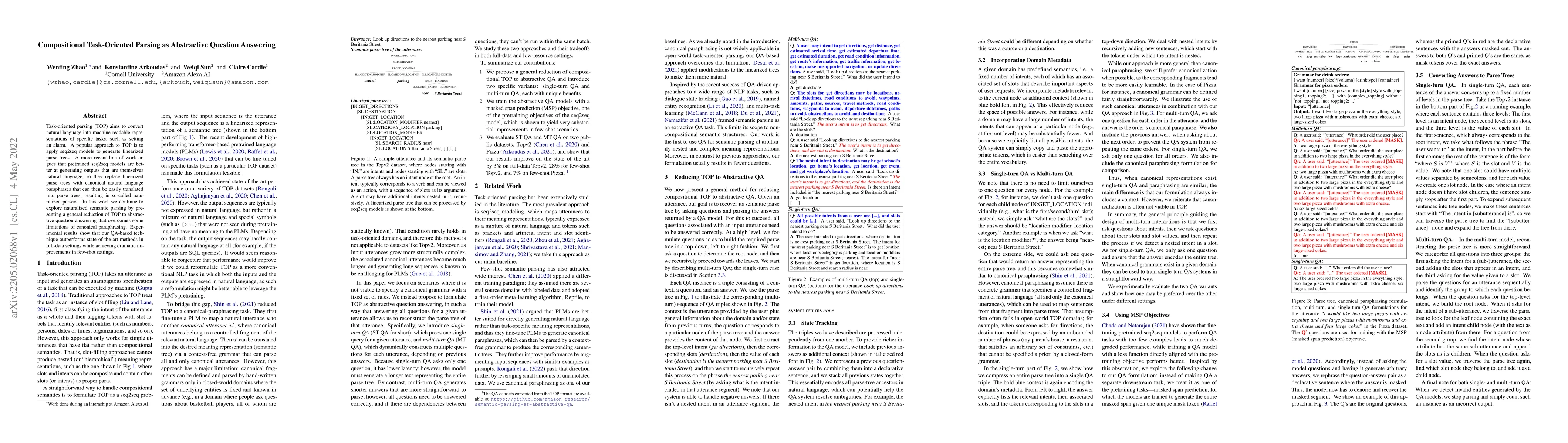 Thumbnail for Compositional Task-Oriented Parsing as Abstractive Question Answering
