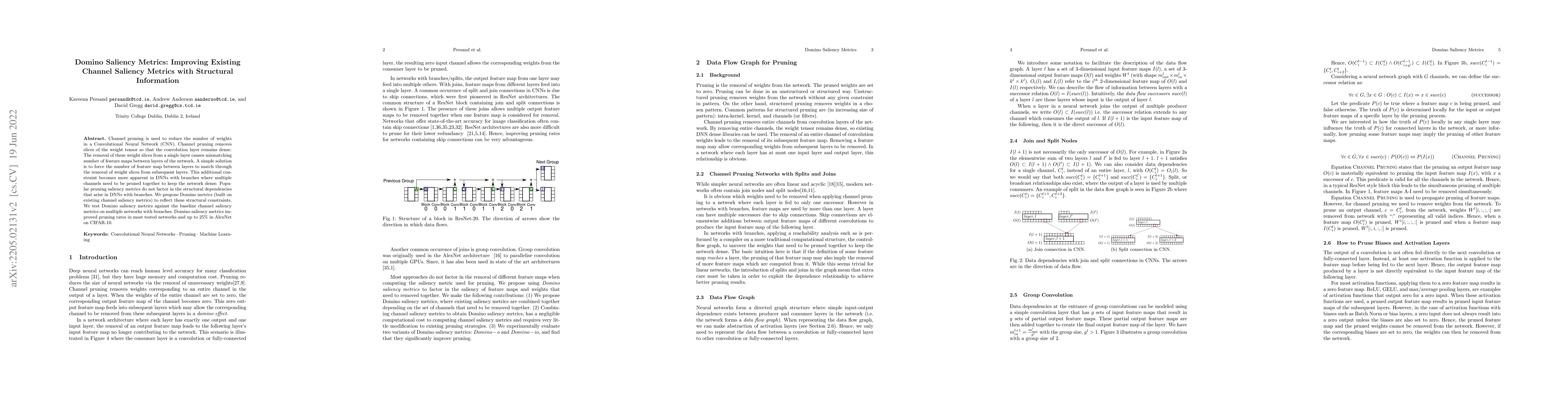 Thumbnail for Domino Saliency Metrics: Improving Existing Channel Saliency Metrics
  with Structural Information
