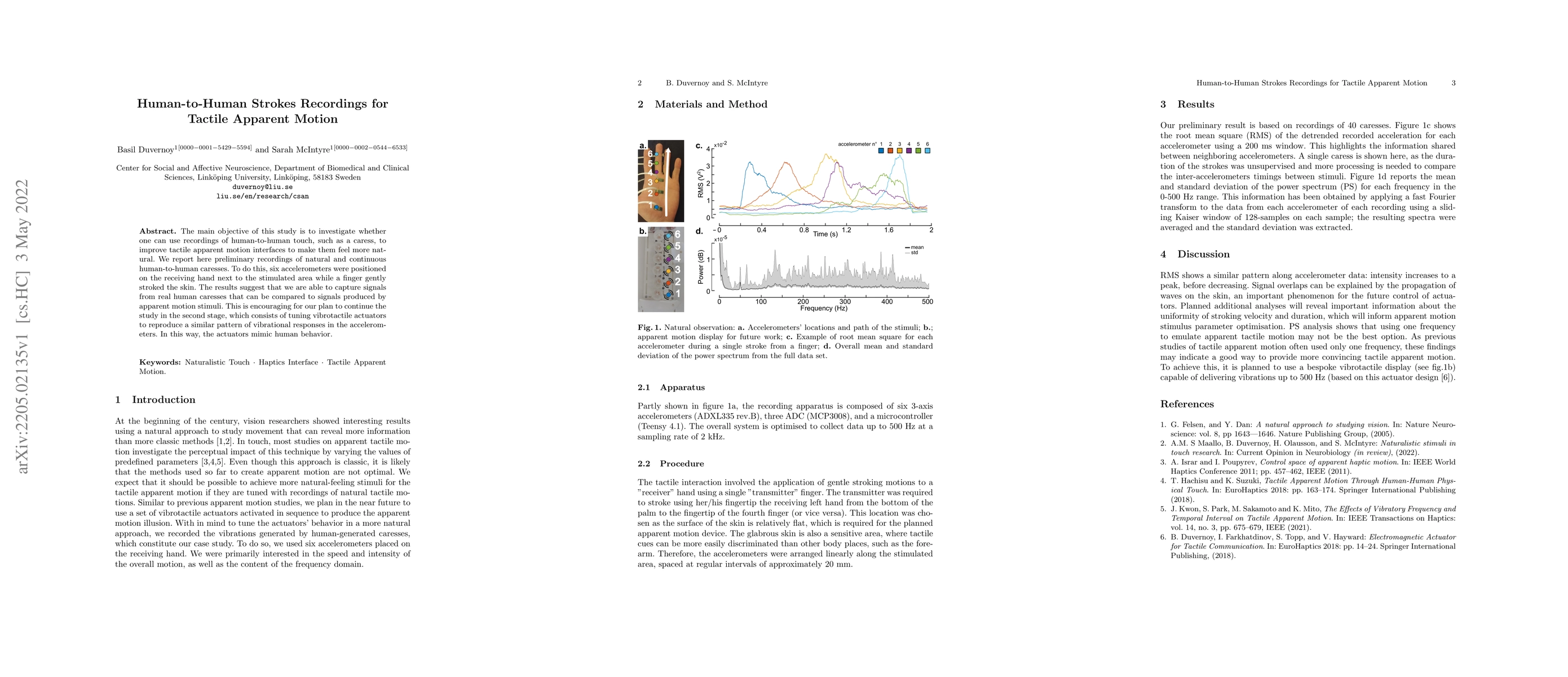 Thumbnail for Human-to-Human Strokes Recordings for Tactile Apparent Motion