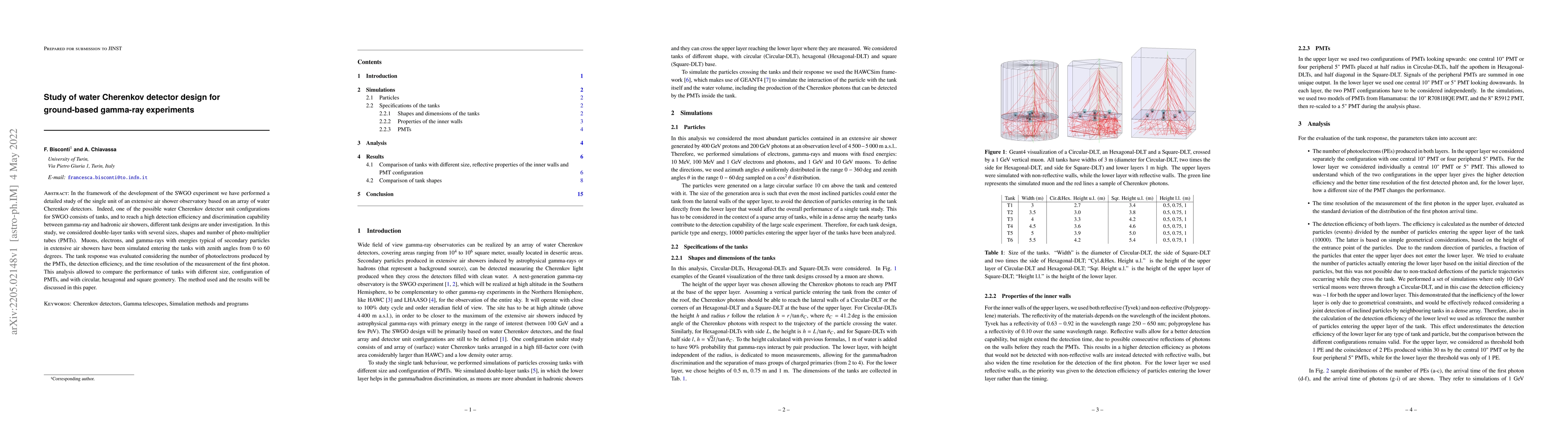Thumbnail for Study of water Cherenkov detector design for ground-based gamma-ray
  experiments