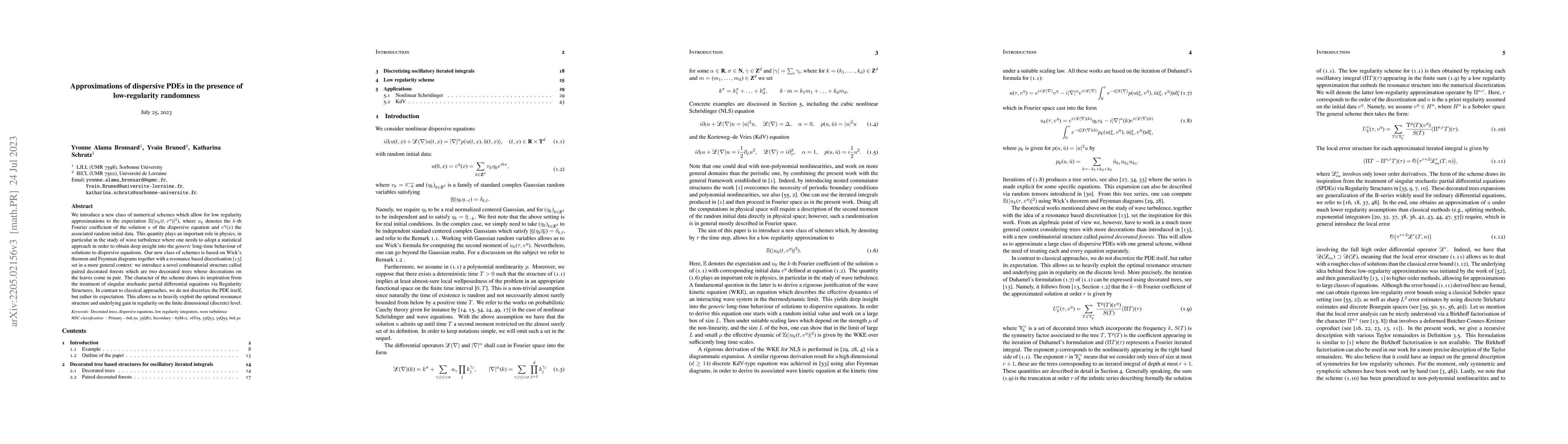 Thumbnail for Approximations of dispersive PDEs in the presence of low-regularity
  randomness