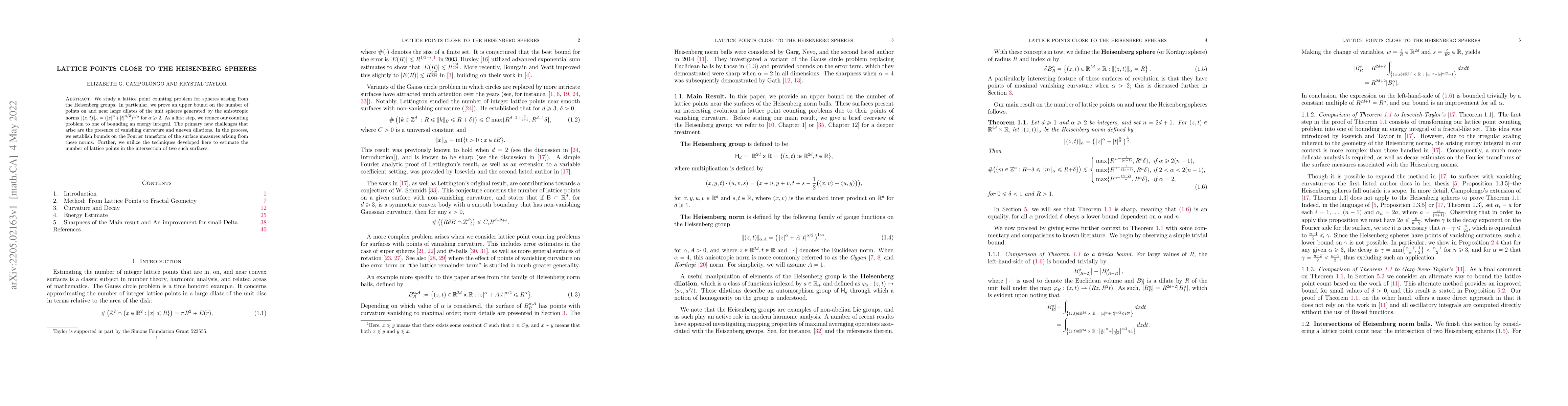 Thumbnail for Lattice Points Close to the Heisenberg Spheres