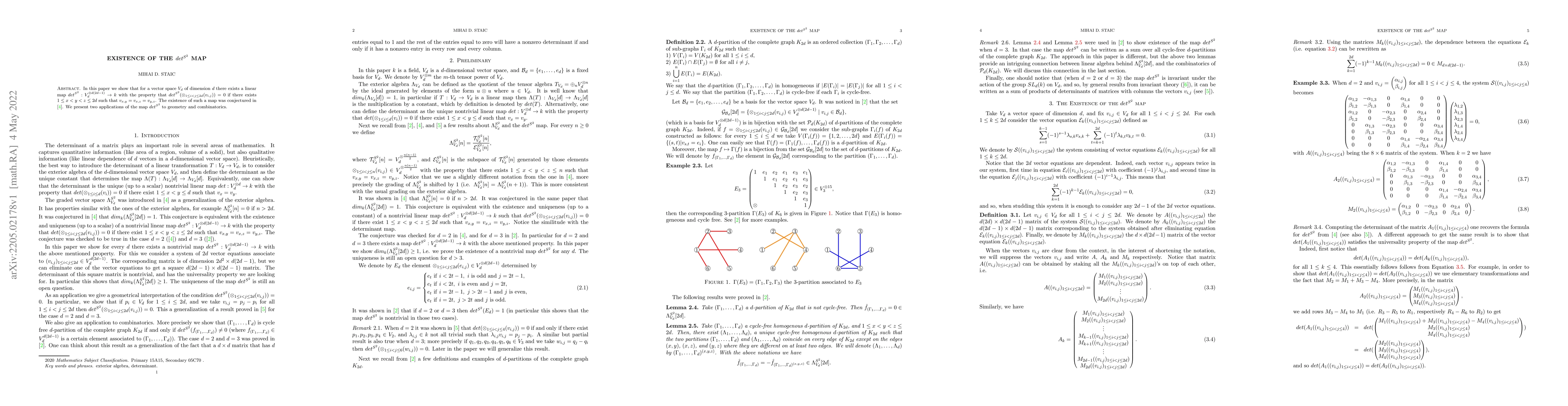 Thumbnail for Existence of the $det^{S^2}$ map