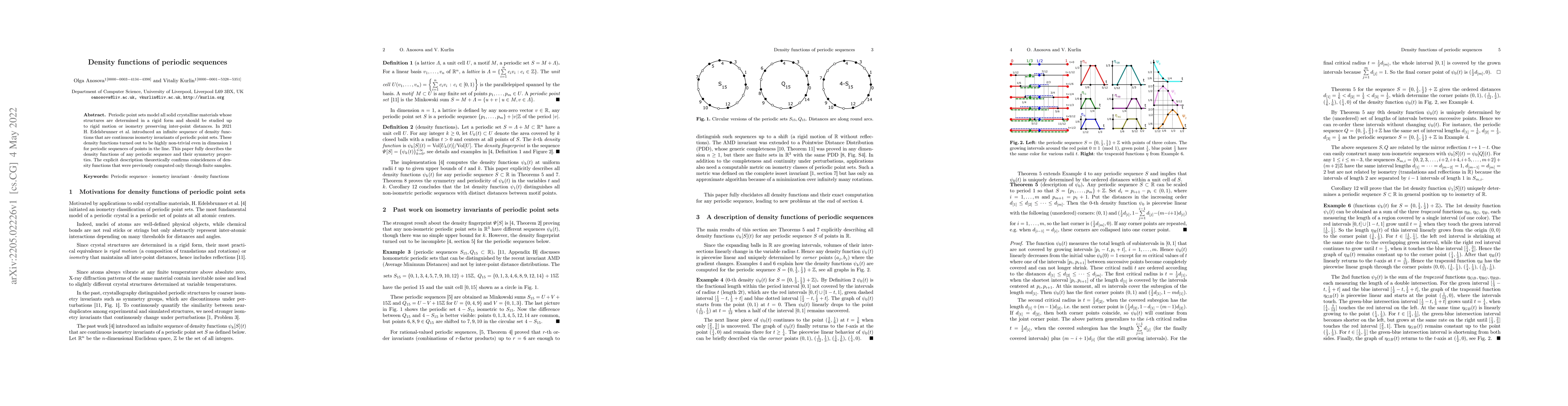Thumbnail for Density functions of periodic sequences