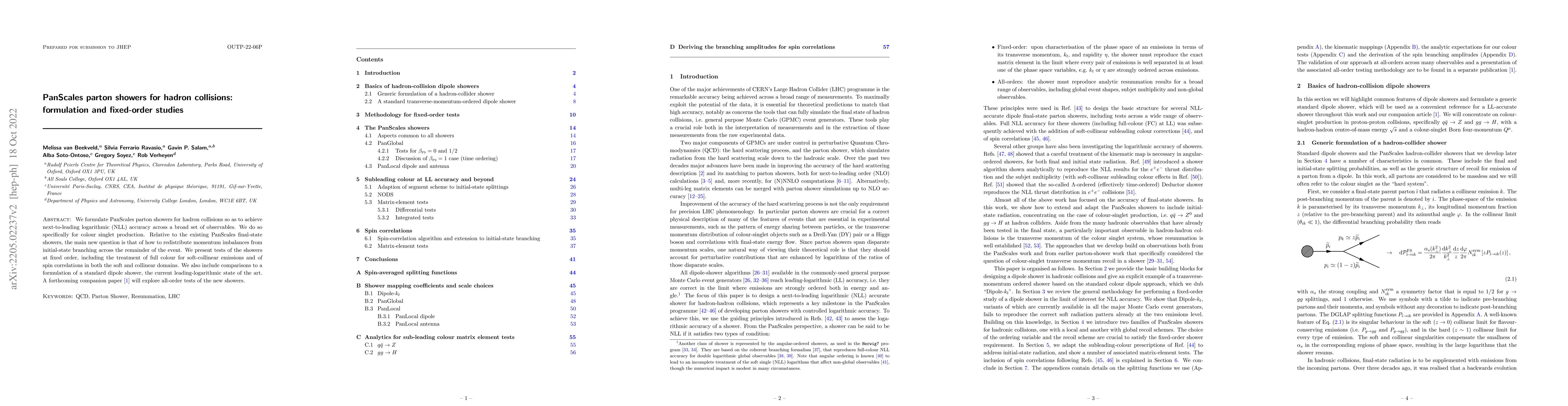 Thumbnail for PanScales parton showers for hadron collisions: formulation and
  fixed-order studies