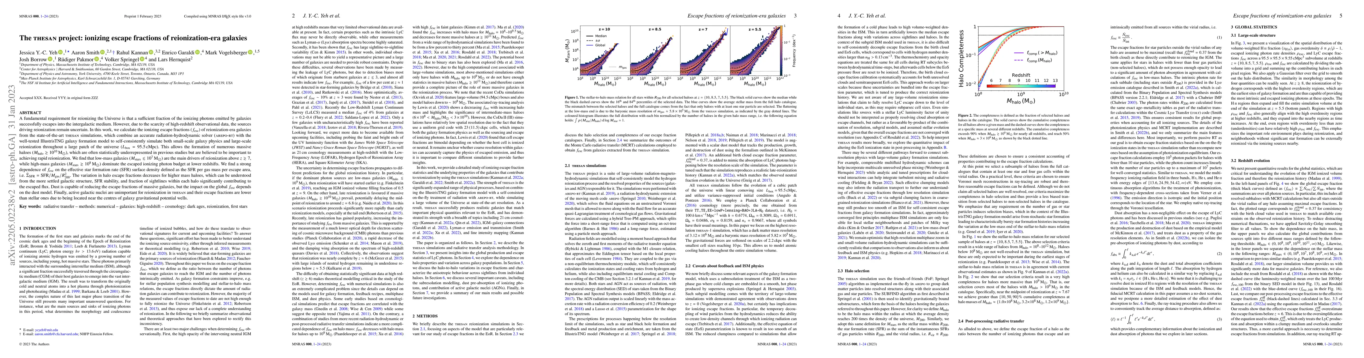 Thumbnail for The THESAN project: ionizing escape fractions of reionization-era
  galaxies