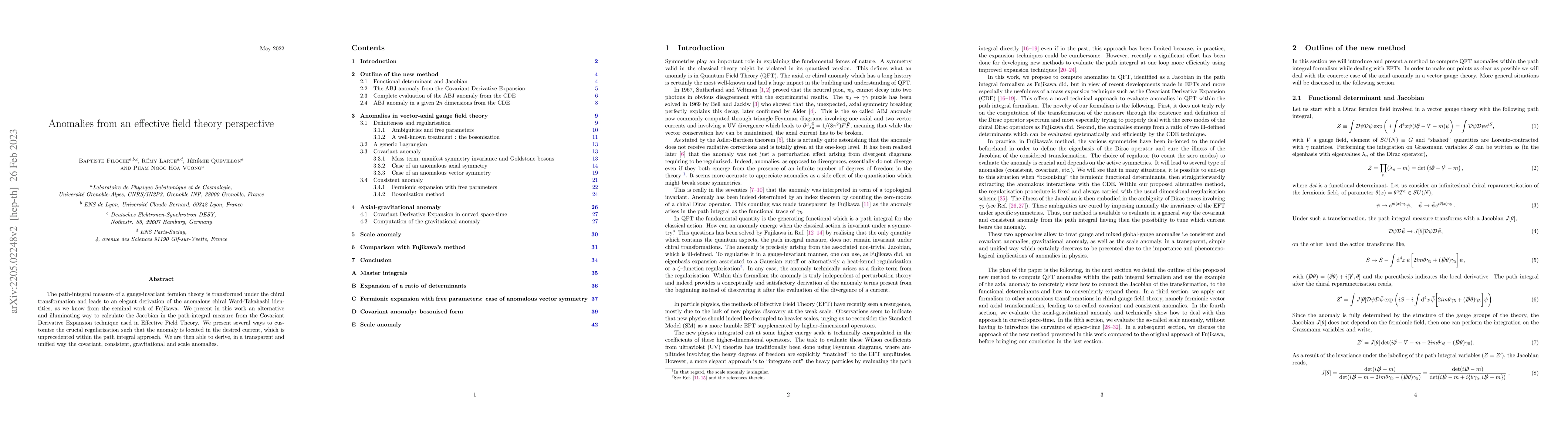 Thumbnail for Anomalies from an effective field theory perspective