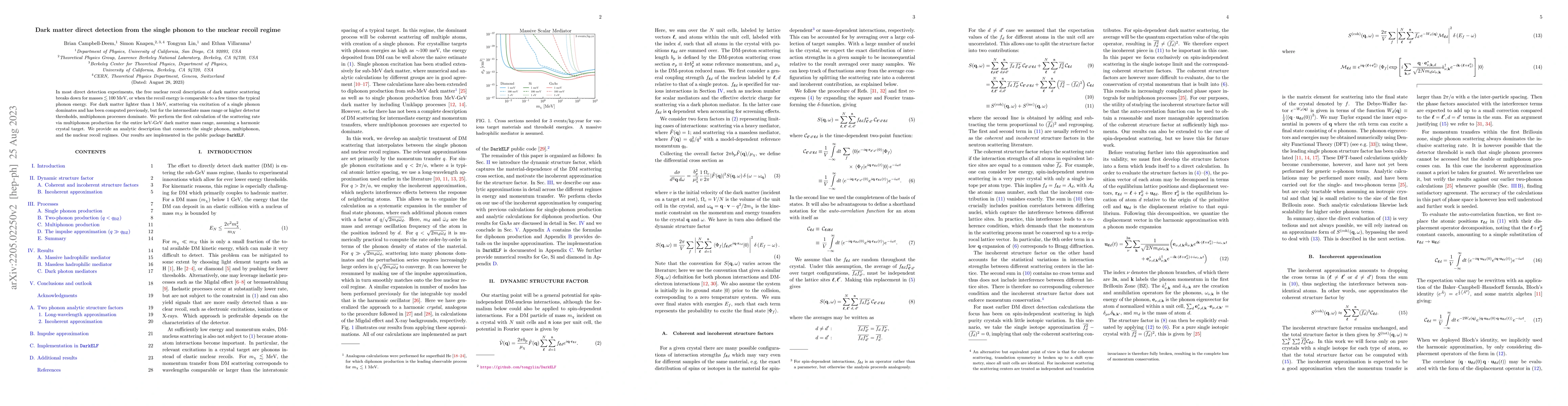 Thumbnail for Dark matter direct detection from the single phonon to the nuclear
  recoil regime