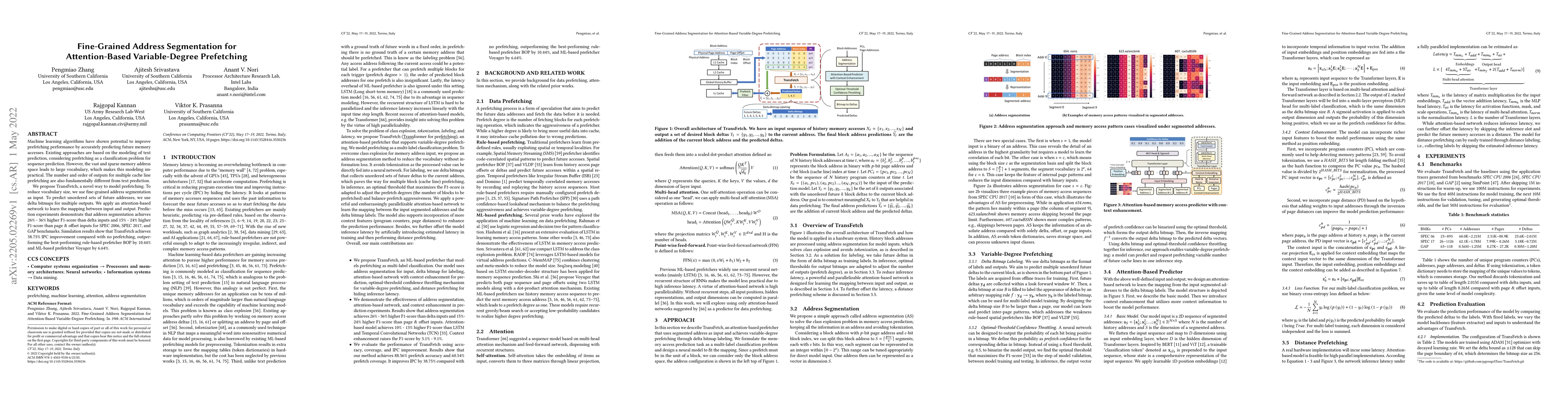 Thumbnail for Fine-Grained Address Segmentation for Attention-Based Variable-Degree
  Prefetching