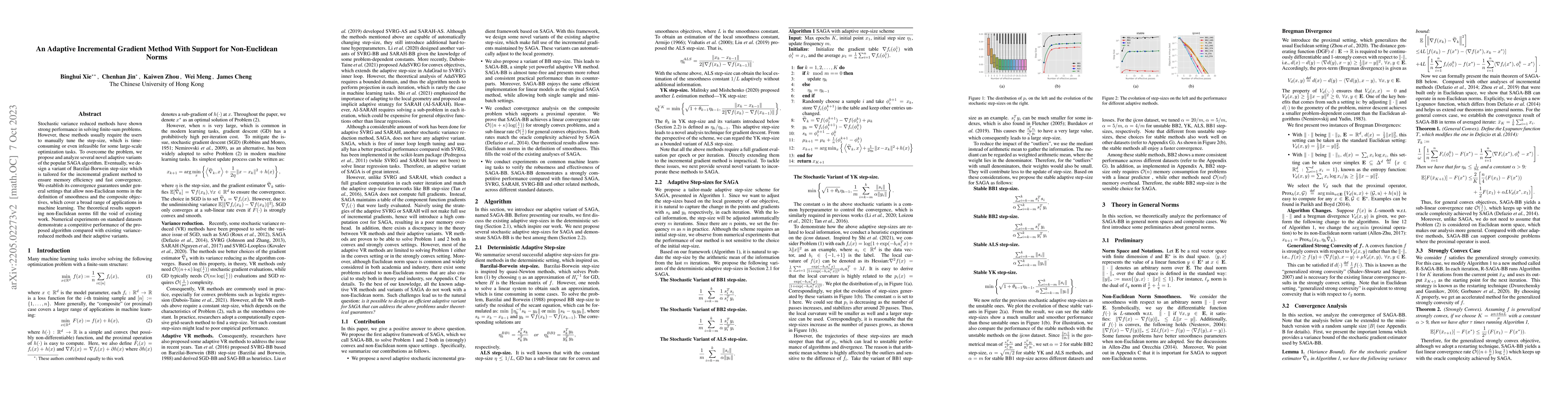 Thumbnail for An Adaptive Incremental Gradient Method With Support for Non-Euclidean
  Norms