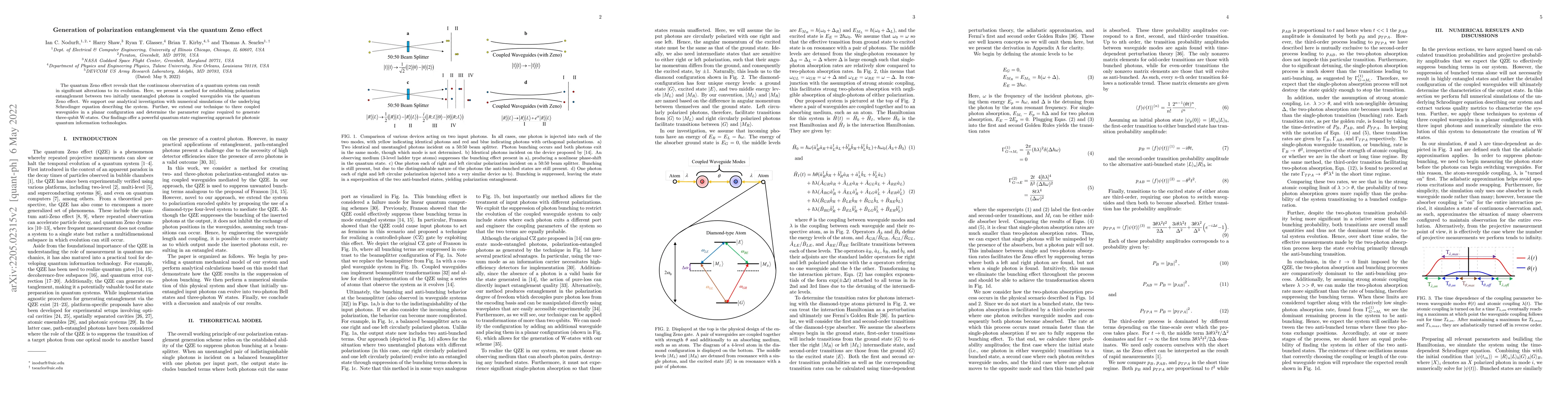 Thumbnail for Generation of polarization entanglement via the quantum Zeno effect