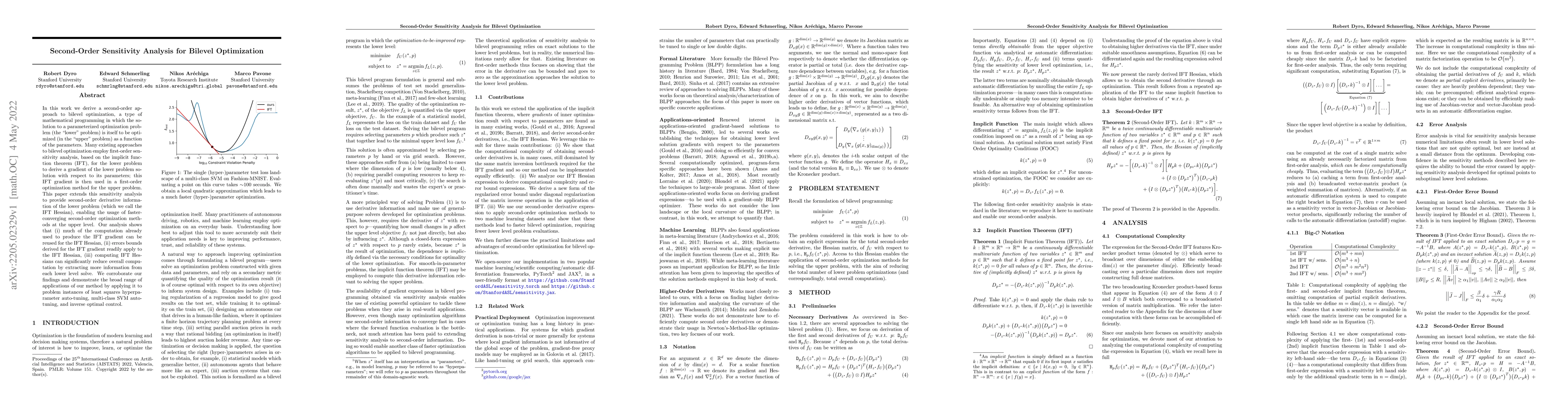 Thumbnail for Second-Order Sensitivity Analysis for Bilevel Optimization