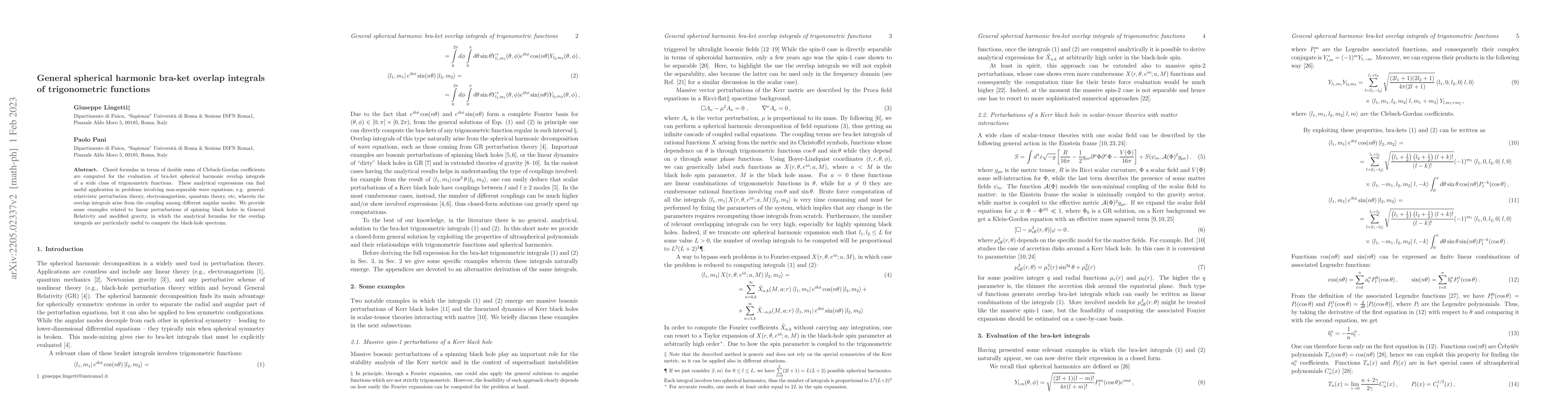 Thumbnail for General spherical harmonic bra-ket overlap integrals of trigonometric
  functions