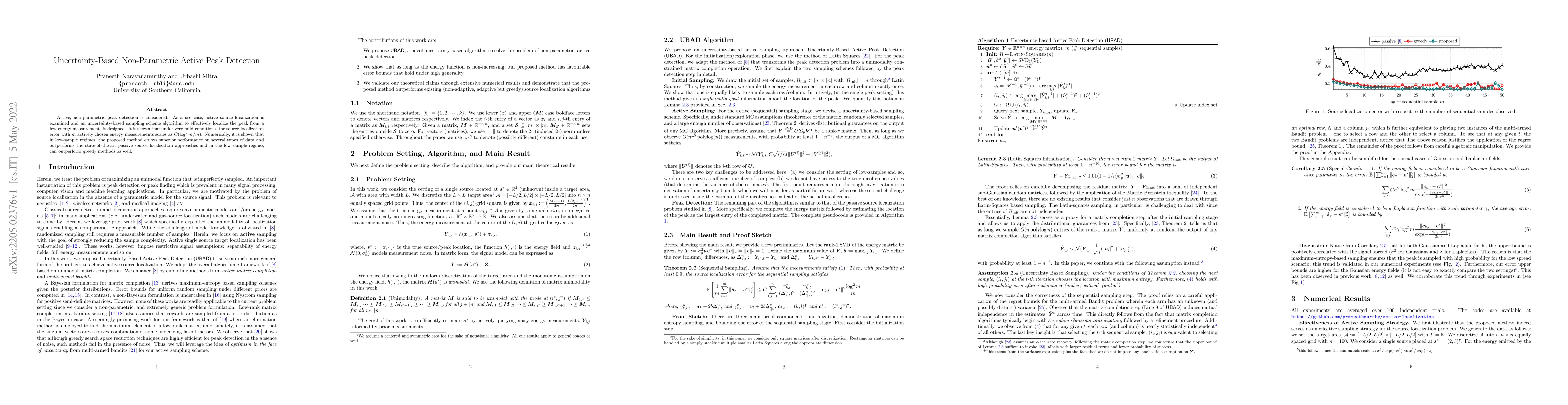 Thumbnail for Uncertainty-Based Non-Parametric Active Peak Detection