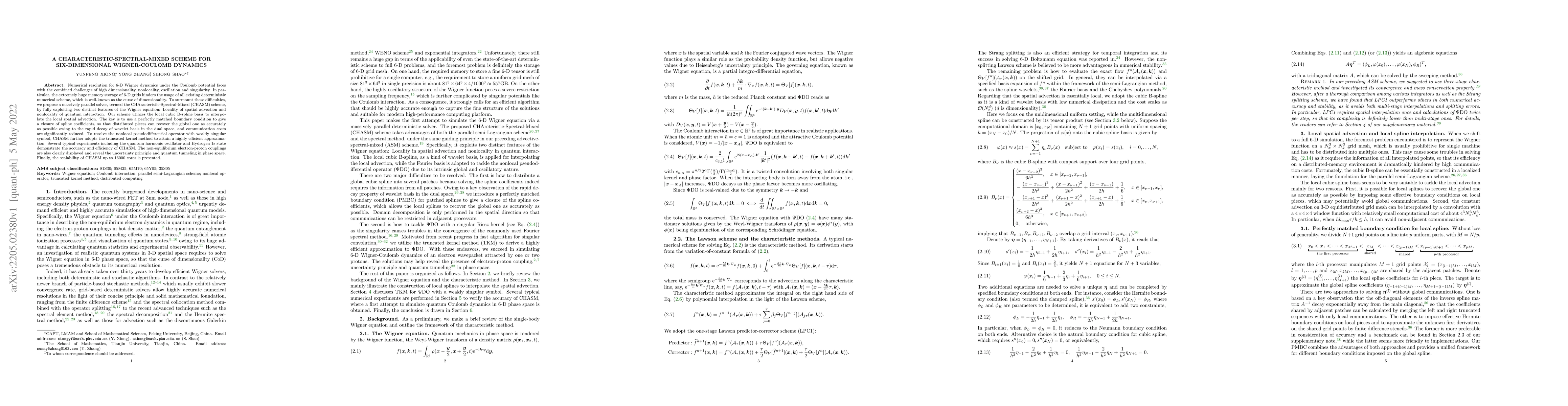 Thumbnail for A characteristic-spectral-mixed scheme for six-dimensional
  Wigner-Coulomb dynamics