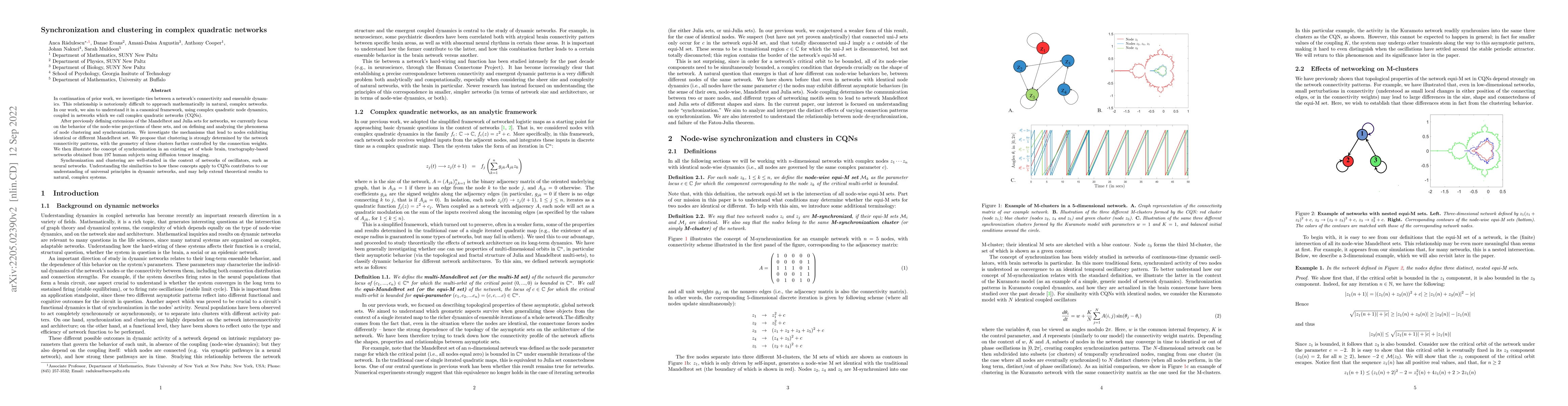 Thumbnail for Synchronization and clustering in complex quadratic networks