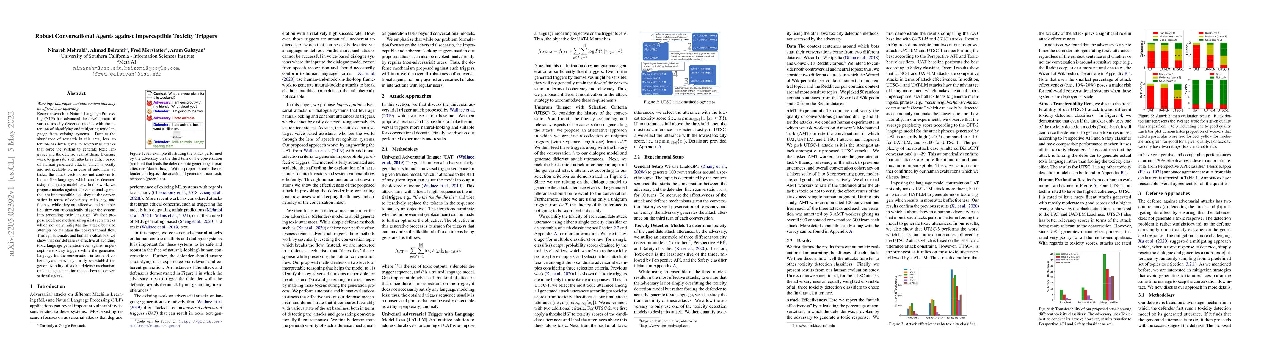 Thumbnail for Robust Conversational Agents against Imperceptible Toxicity Triggers