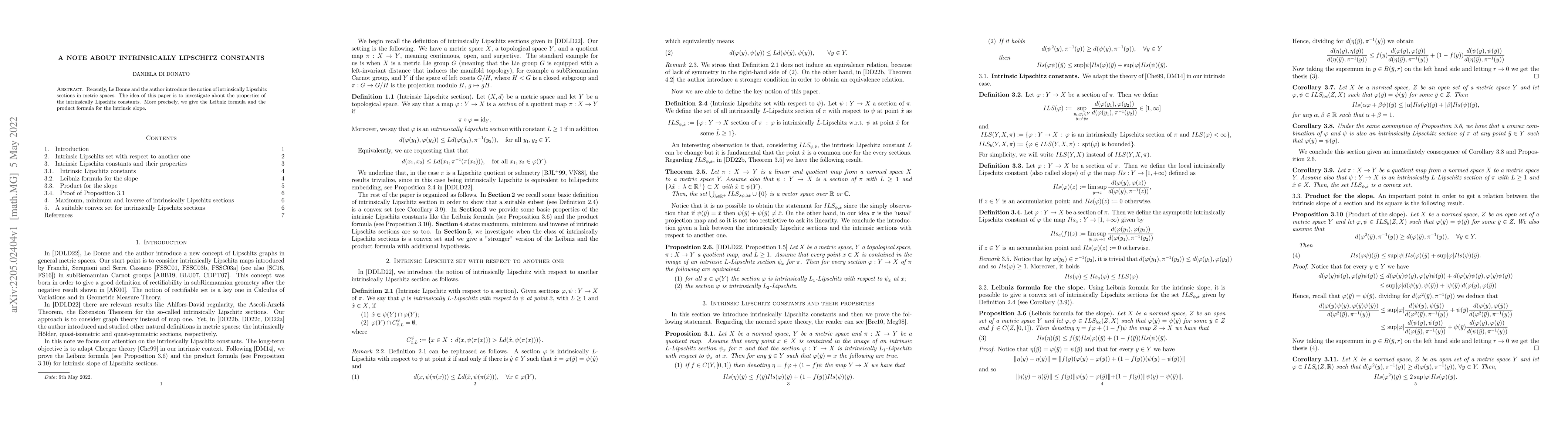 Thumbnail for A note about Intrinsically Lipschitz constants