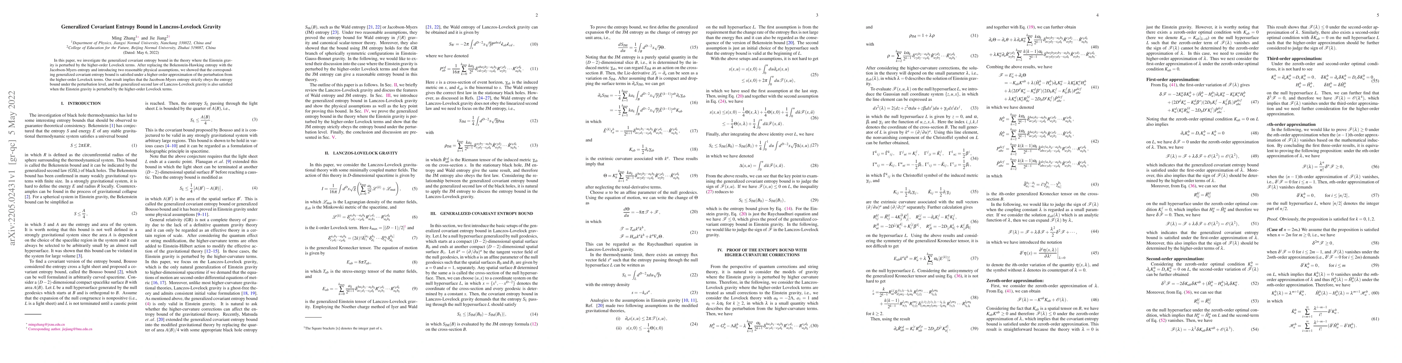 Thumbnail for Generalized Covariant Entropy Bound in Lanczos-Lovelock Gravity