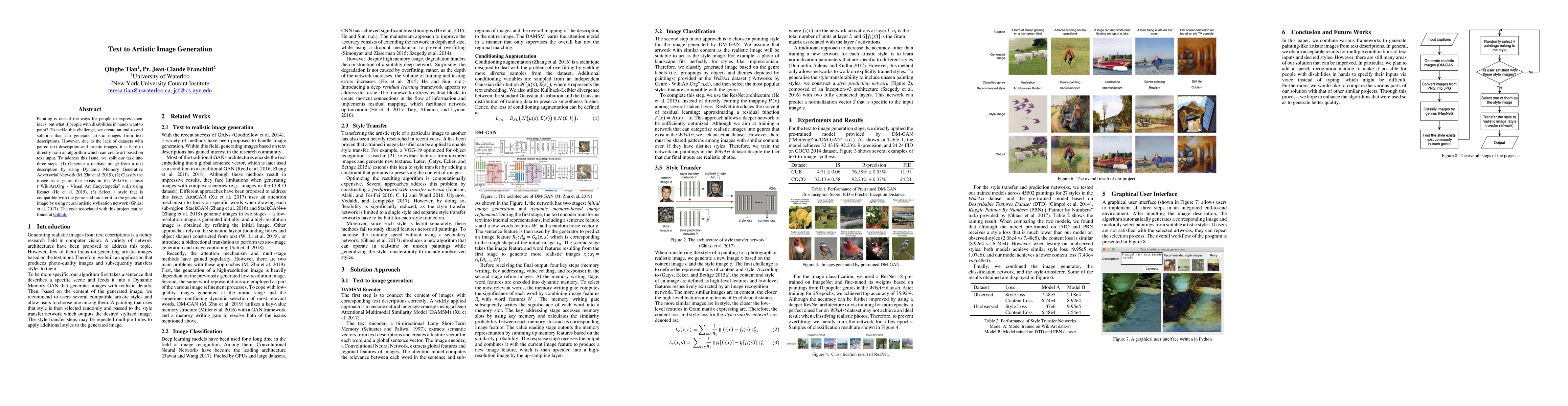Thumbnail for Text to artistic image generation