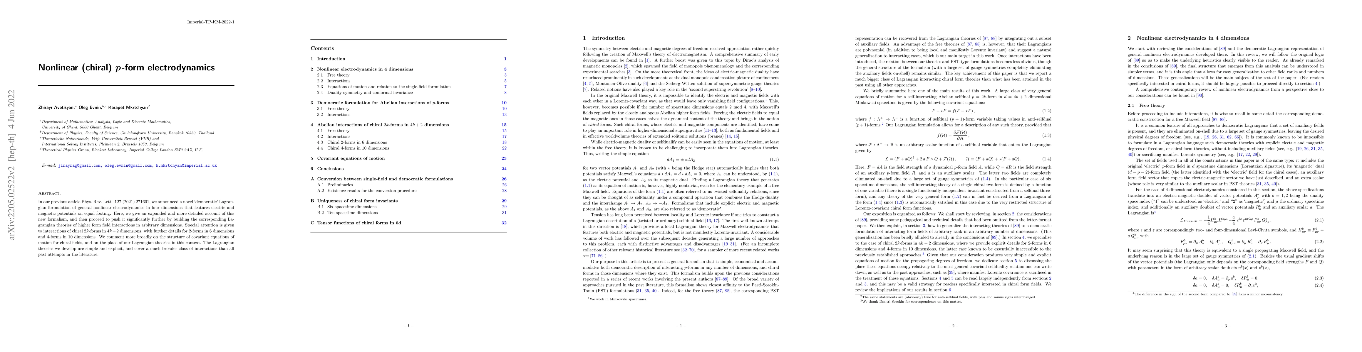 Thumbnail for Nonlinear (chiral) p-form electrodynamics