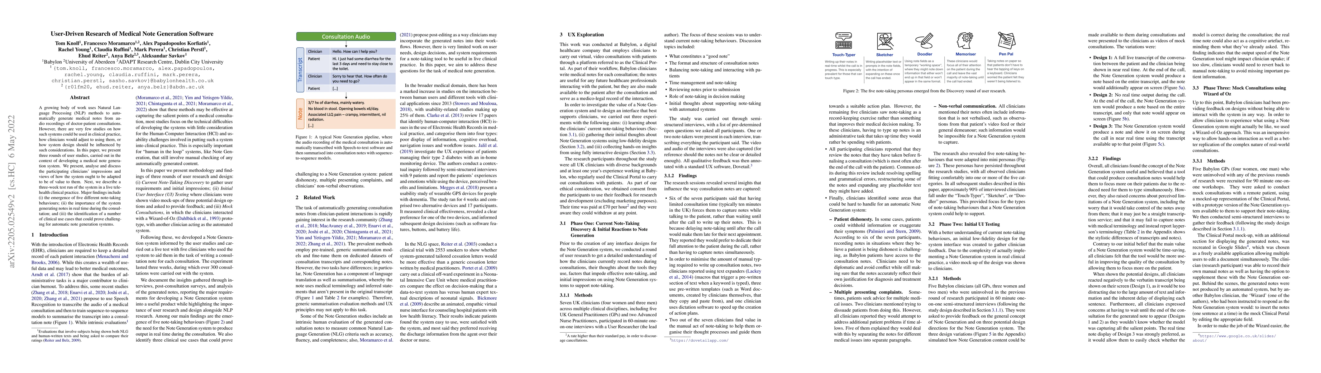 Thumbnail for User-Driven Research of Medical Note Generation Software