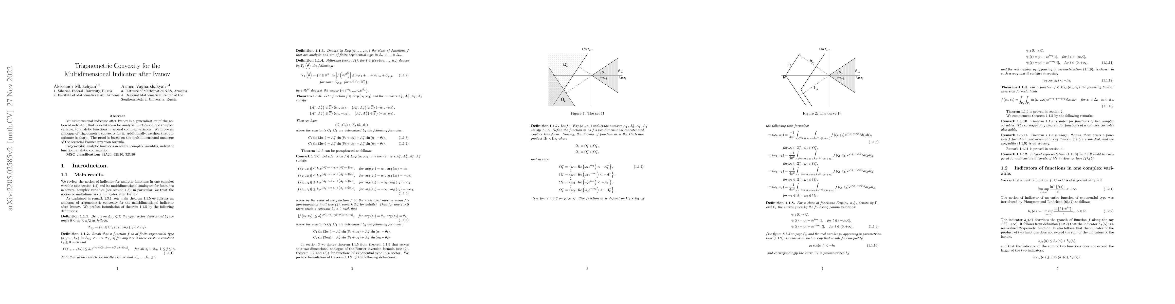 Thumbnail for Trigonometric Convexity for the Multidimensional Indicator after Ivanov