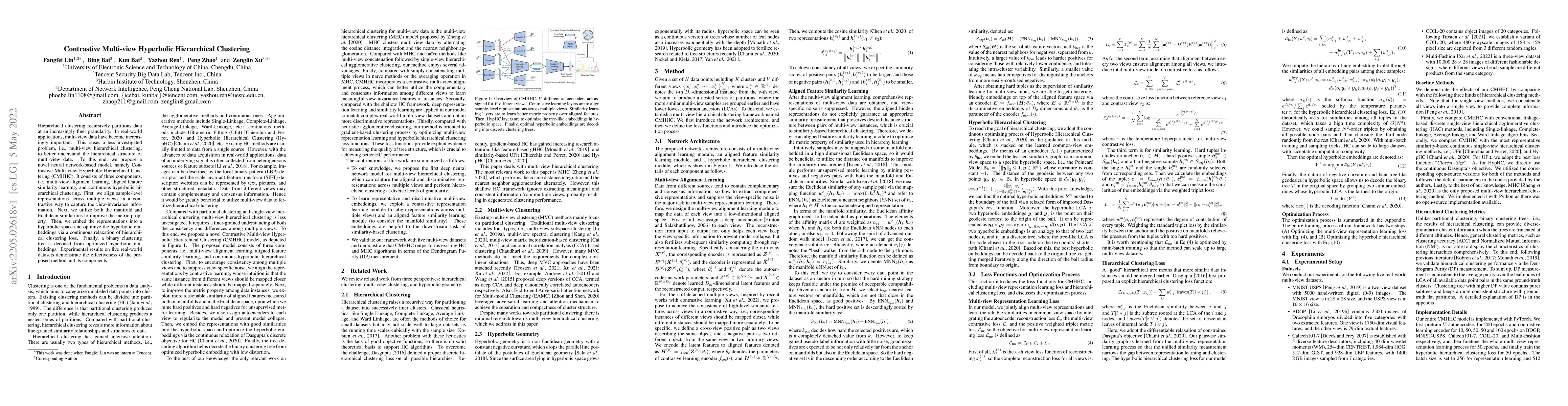 Thumbnail for Contrastive Multi-view Hyperbolic Hierarchical Clustering
