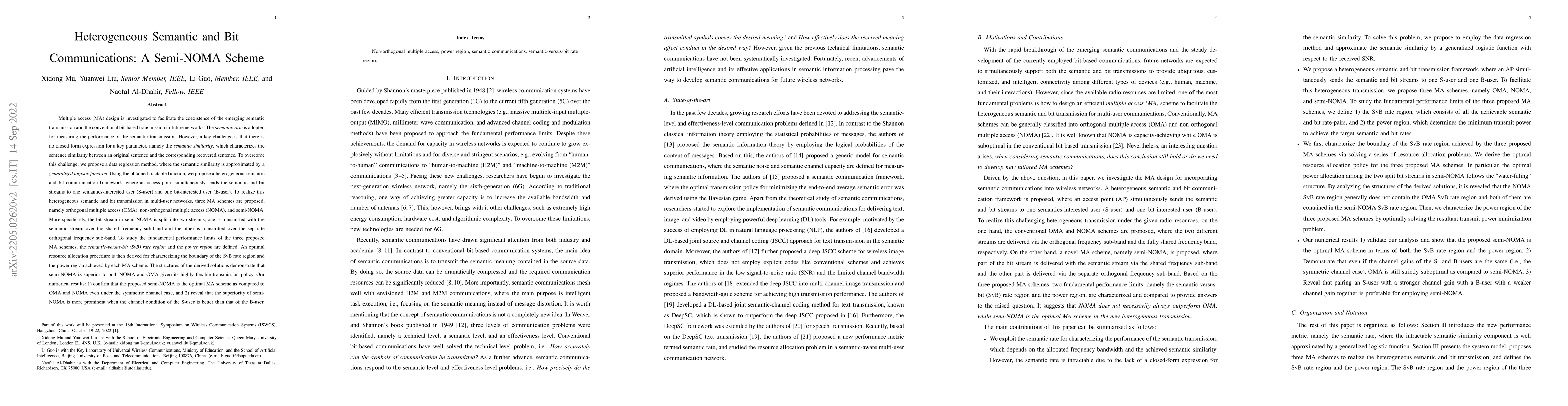 Thumbnail for Heterogeneous Semantic and Bit Communications: A Semi-NOMA Scheme