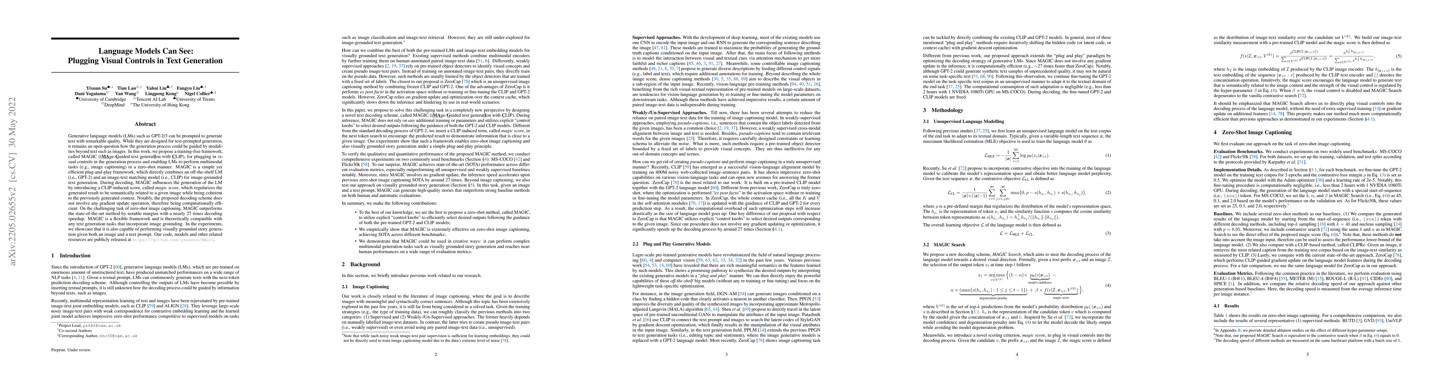 Thumbnail for Language Models Can See: Plugging Visual Controls in Text Generation